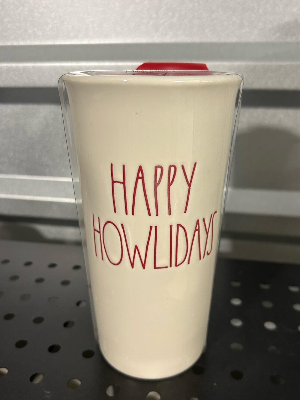 Rae Dunn HAPPY HOWLIDAYS Travel Tumbler